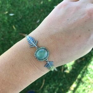 Sterling silver and fern bracelet